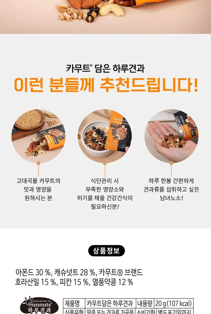 하루견과 카무트담은 하루견과 20g 상세페이지 12