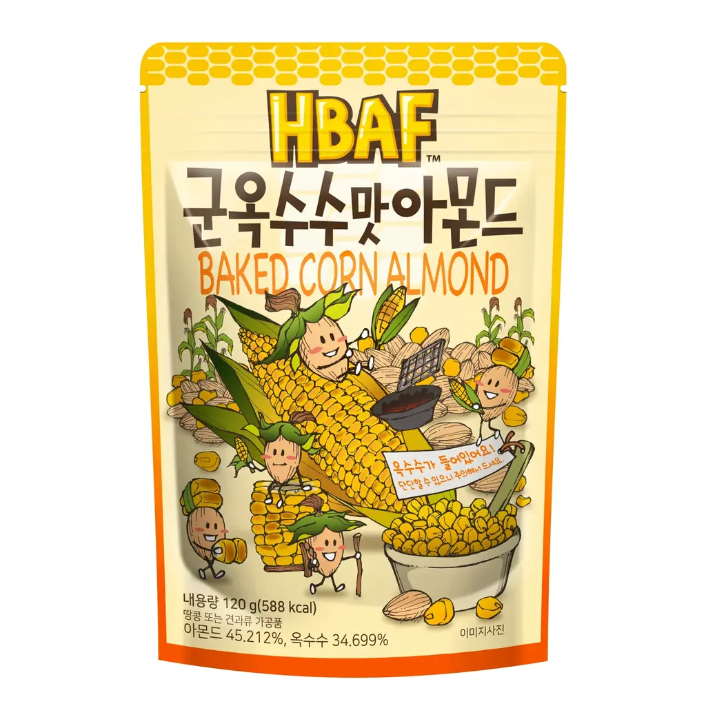 HBAF 군옥수수맛아몬드 120g