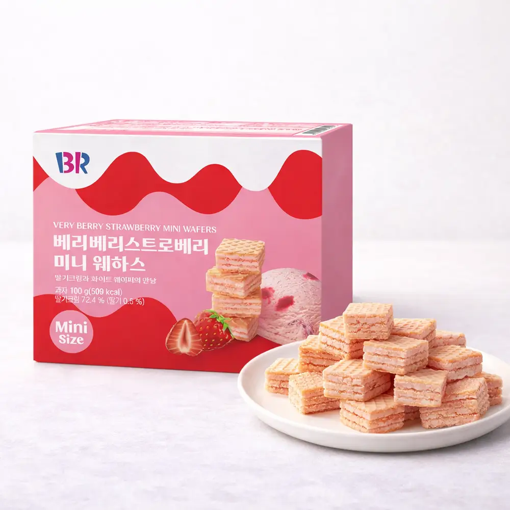 배스킨라빈스 베리베리스트로베리 미니 웨하스 100g