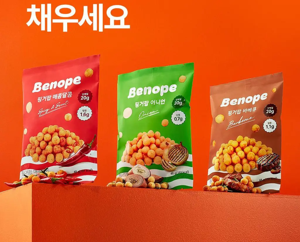 베노프 핑거팝 단백질스낵 48g 3종 중 택1 (매콤달콤/바베큐/어니언) 상세페이지 12