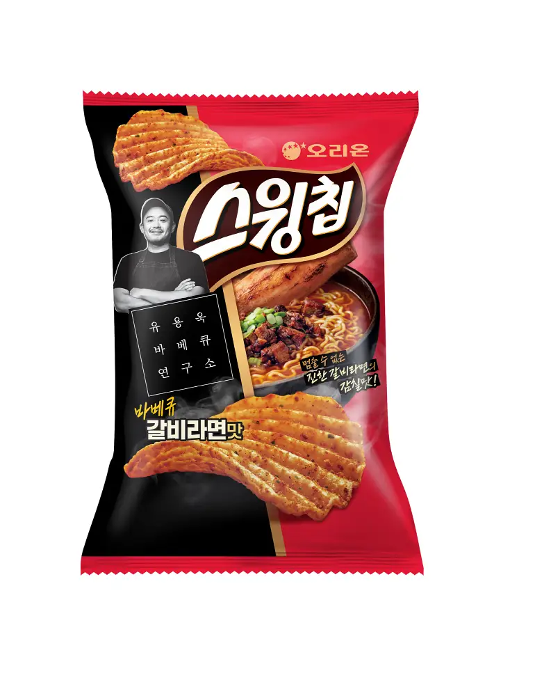 오리온 스윙칩 바베큐갈비라면맛 50g