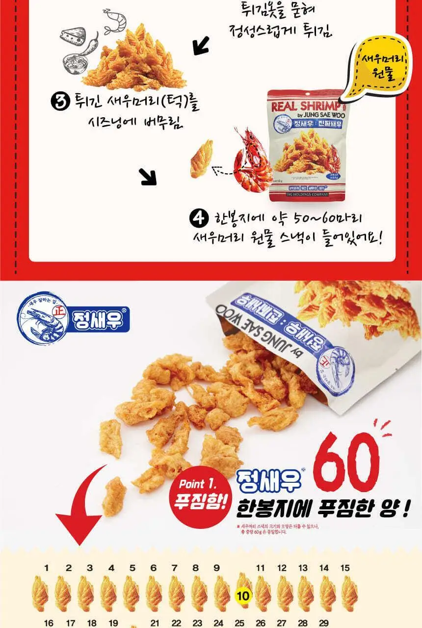 정새우 하바네로 칠리/베이크드 갈릭&블랙페퍼맛 60g 2종 택1 상세페이지 6