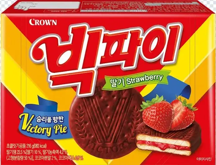 크라운 빅파이 딸기 216g