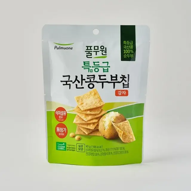 풀무원식품 특등급 국산콩 두부칩 40g 감자