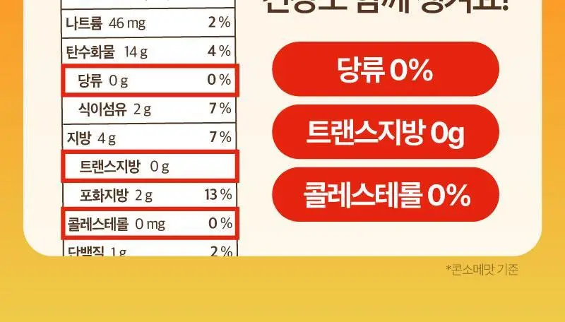 플라이밀 곤약팝 팝콘 20g 매콤양념맛 / 콘소메맛 상세페이지 4