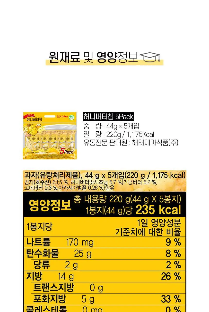 해태 허니버터칩 기획팩 5입 상세페이지 6