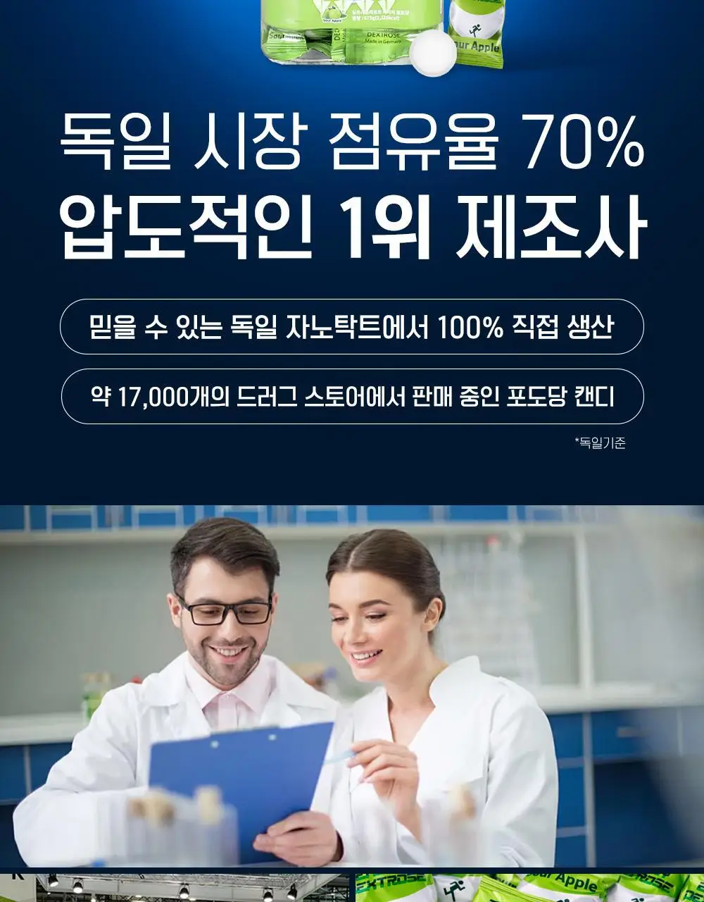뉴트리크라프트 에너지 포도당 캔디 250정 사과향 상세페이지 2