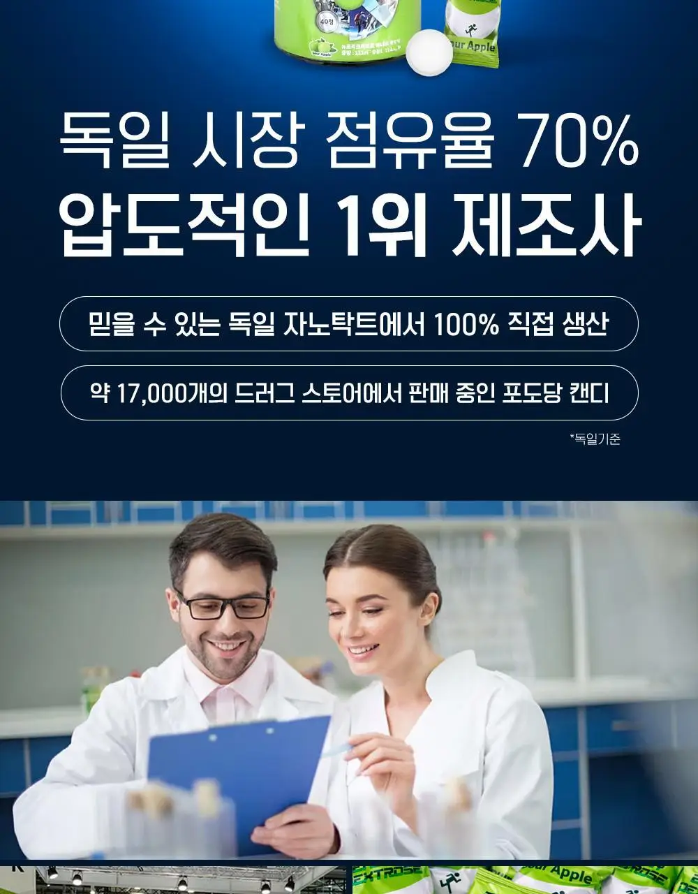 뉴트리크라프트 에너지 포도당 캔디 40정 사과향 상세페이지 2