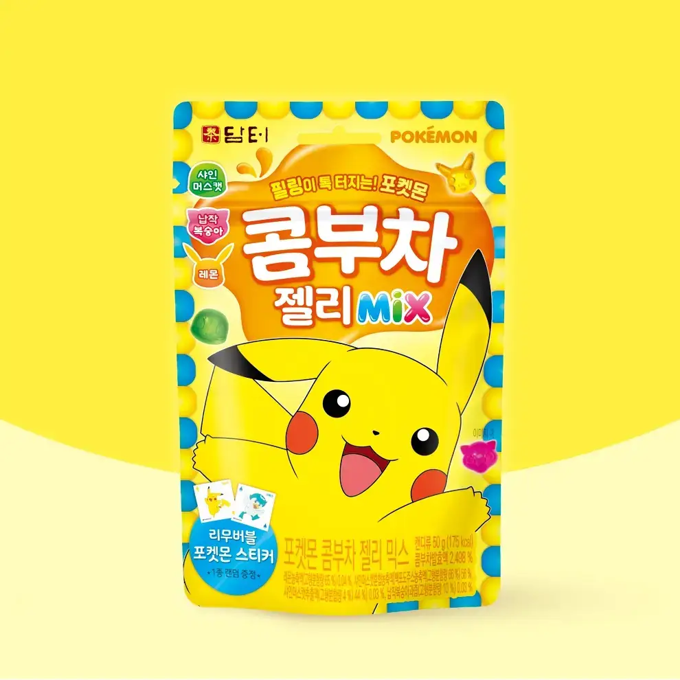 담터 포켓몬 콤부차 젤리믹스 50g