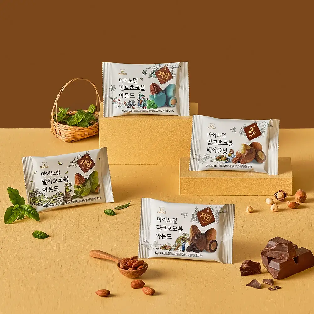 마이노멀 밀크초코볼 헤이즐넛 30g 5개입
