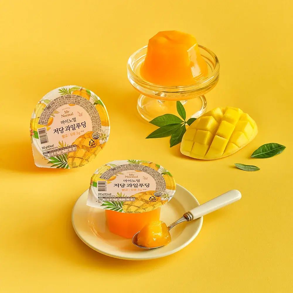 마이노멀 저당 과일푸딩 200g 망고 6개입(1BOX)