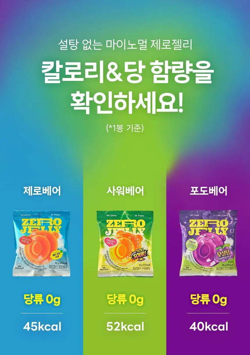 마이노멀 제로젤리 포도베어 38g 8개입 (1BOX) 상세페이지 9