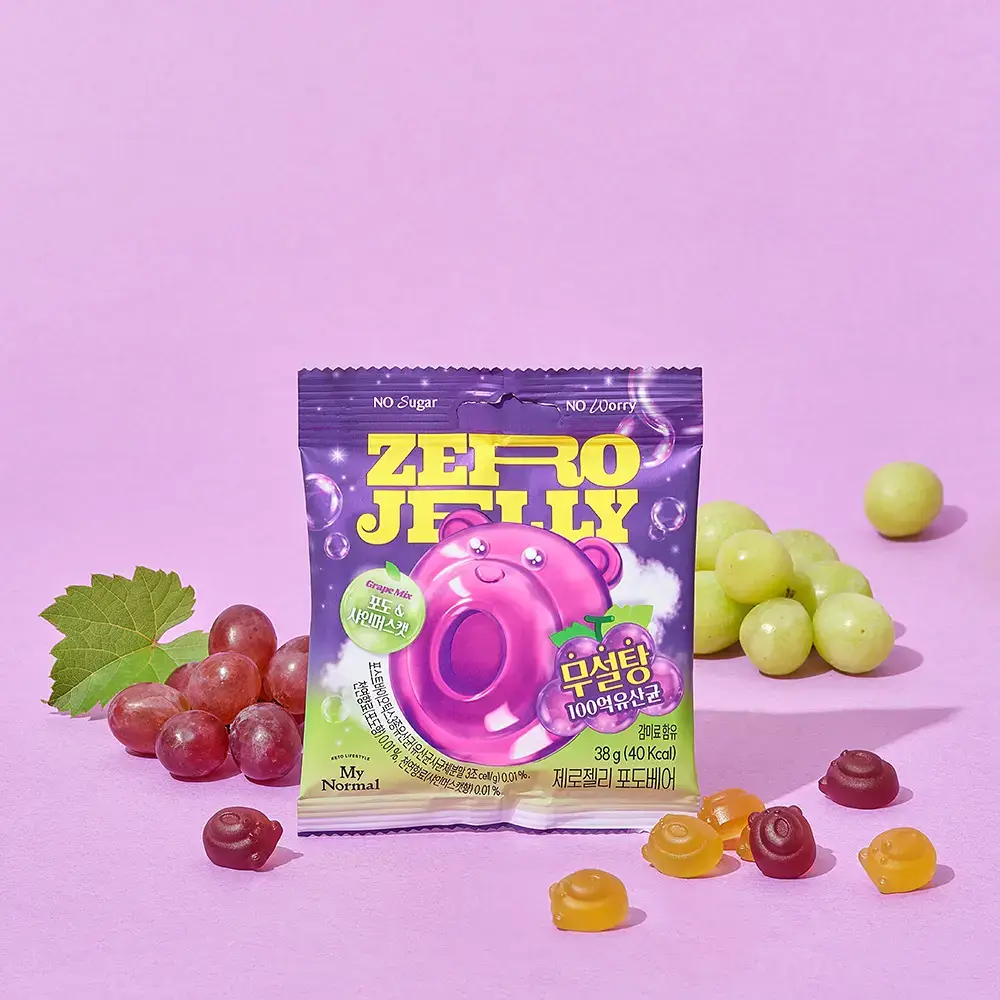마이노멀 제로젤리 포도베어 38g