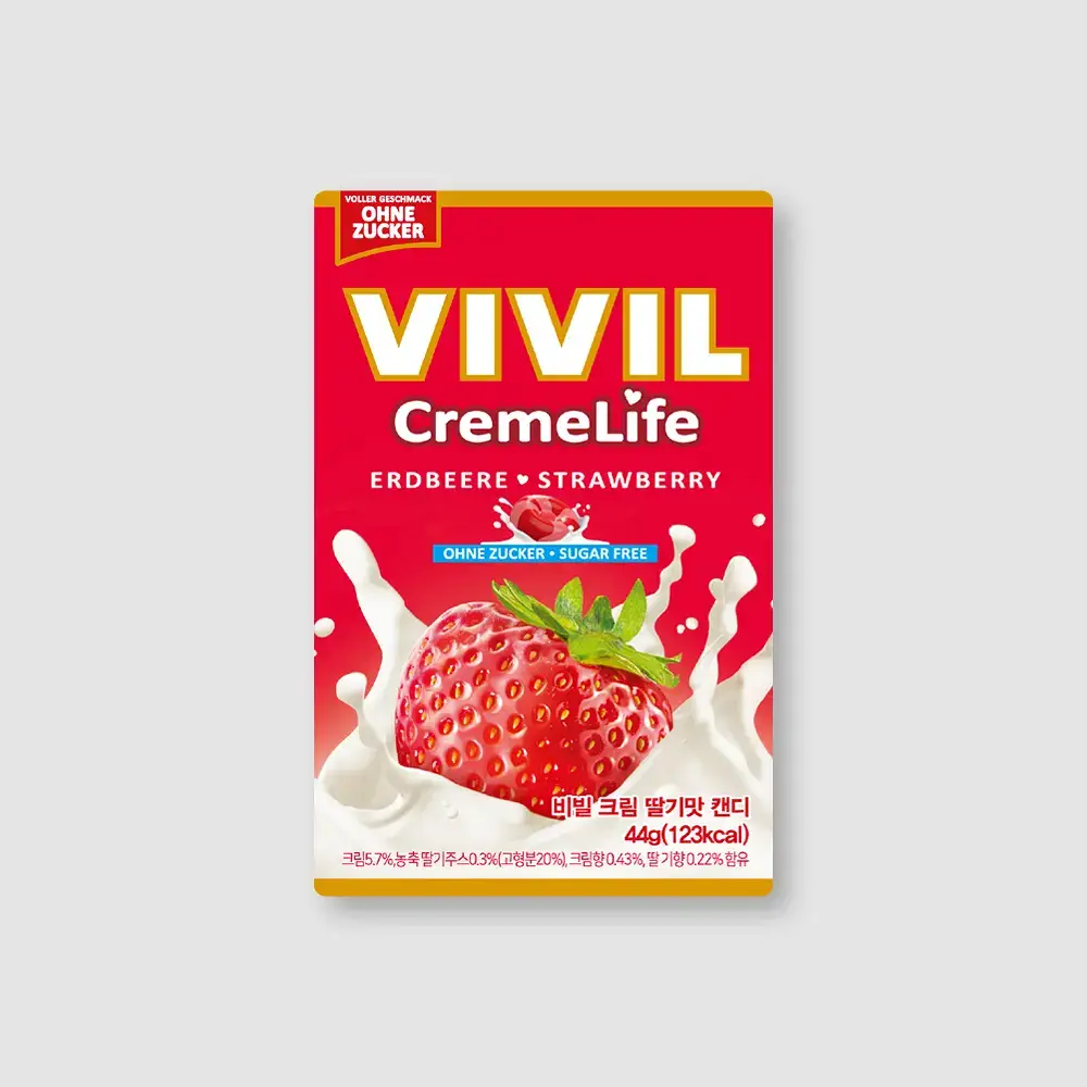비빌 캔디 44g 크림딸기맛