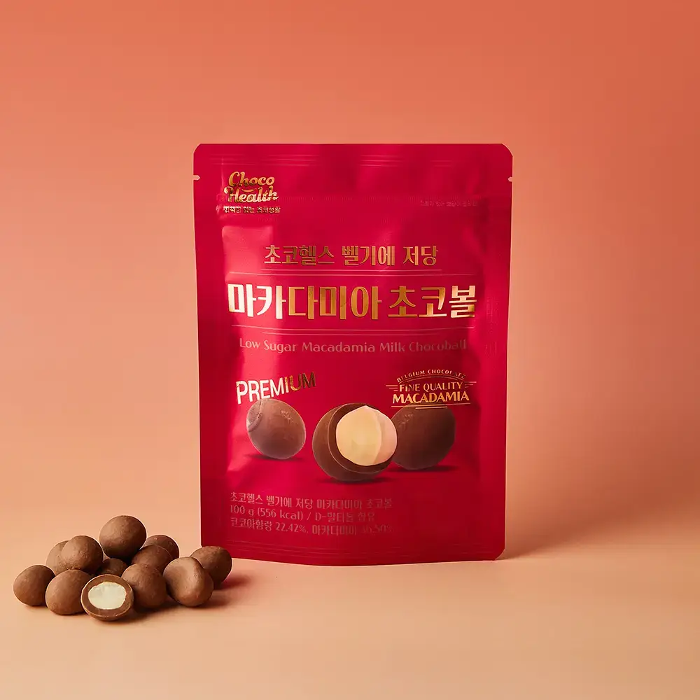 초코헬스 벨기에 저당 마카다미아 초코볼 100g