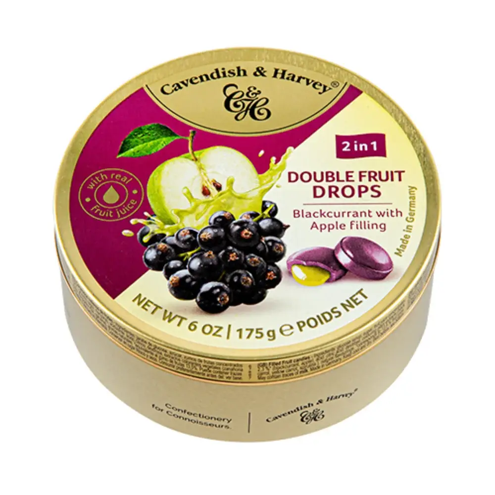 캐빈디쉬 더블프룻 블랙커런트맛캔디 사과필링 175g