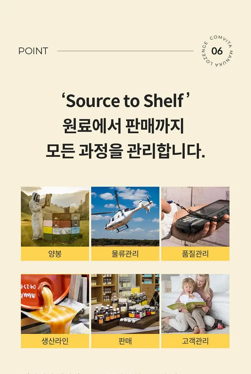 콤비타 UMF10+ 마누카꿀 로젠지 꿀캔디 모음 상세페이지 22