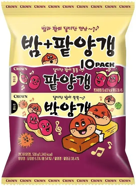 크라운 밤팥양갱10번들 500g