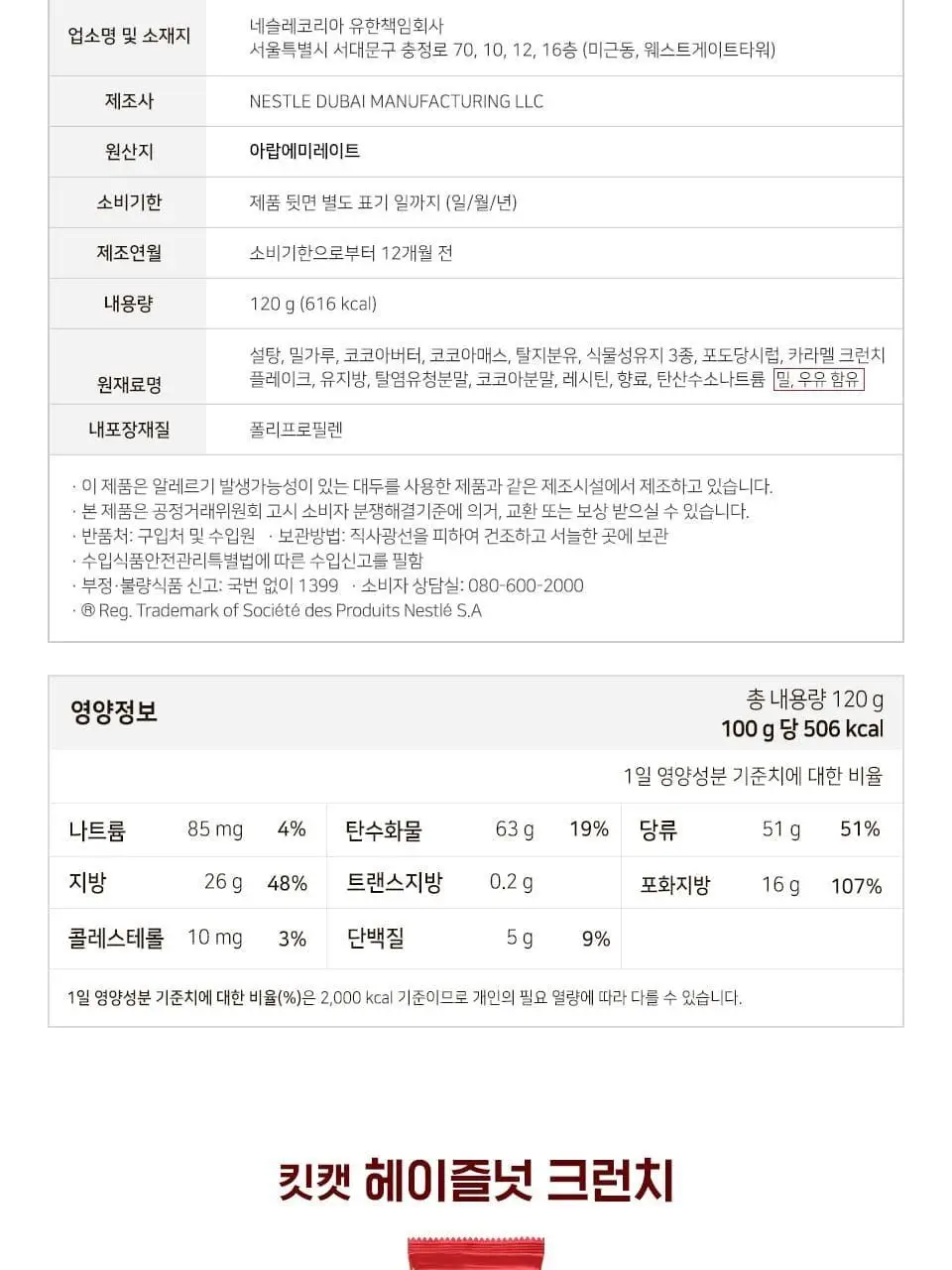 킷캣 10F 120g 3종 중 선택 1 상세페이지 12