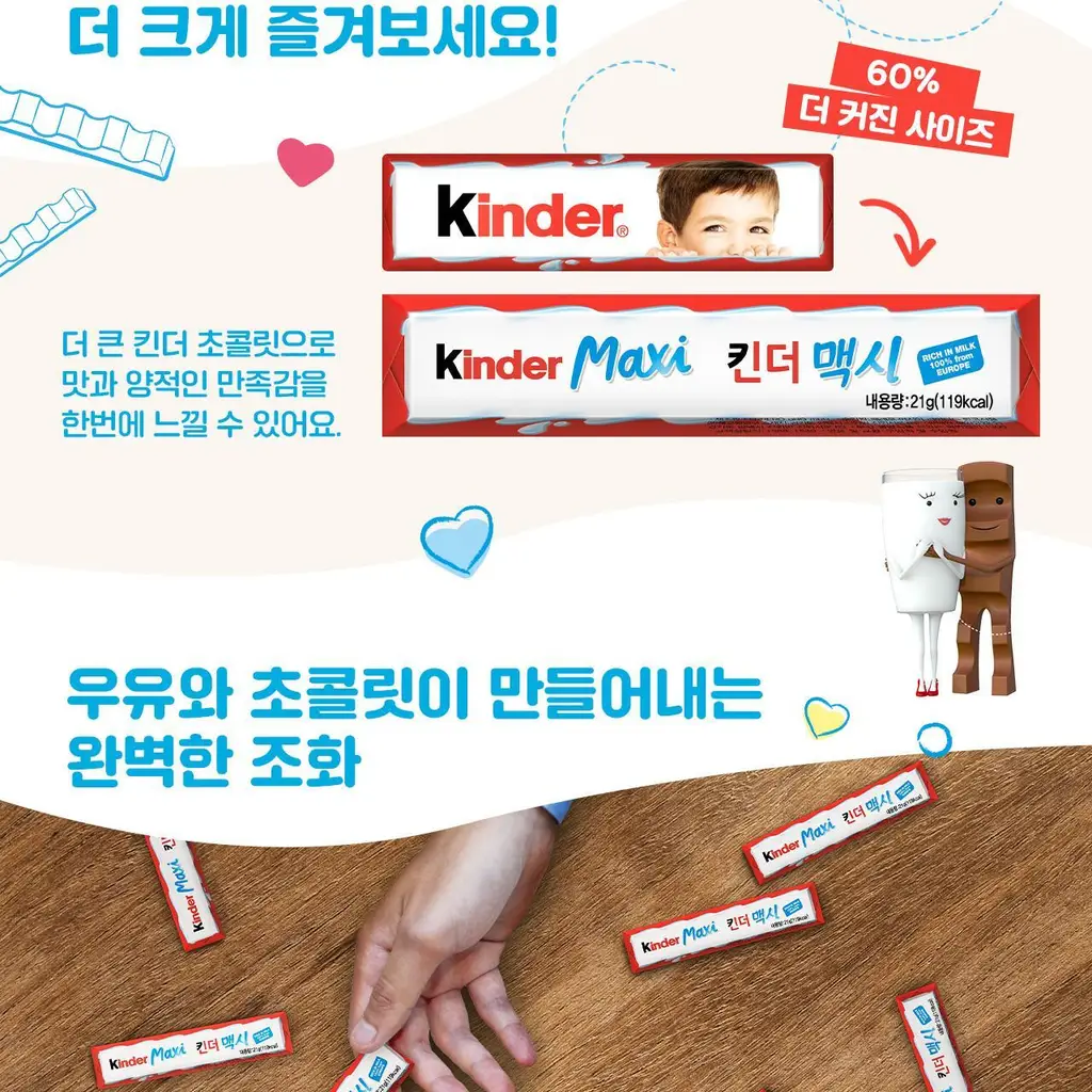 페레로 킨더 초콜릿 맥시 1개입 x 36세트 (총 36개입) 상세페이지 7