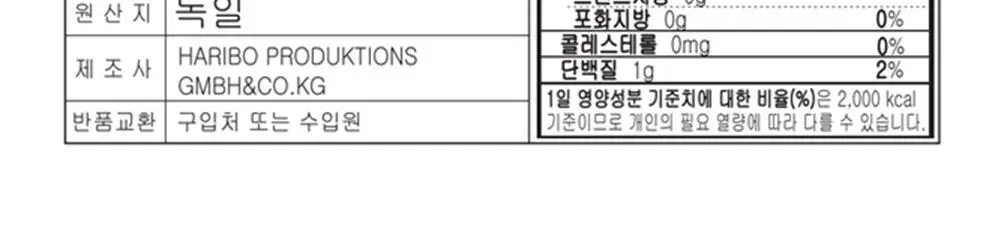 하리보 골드베렌 미니 250g 상세페이지 12