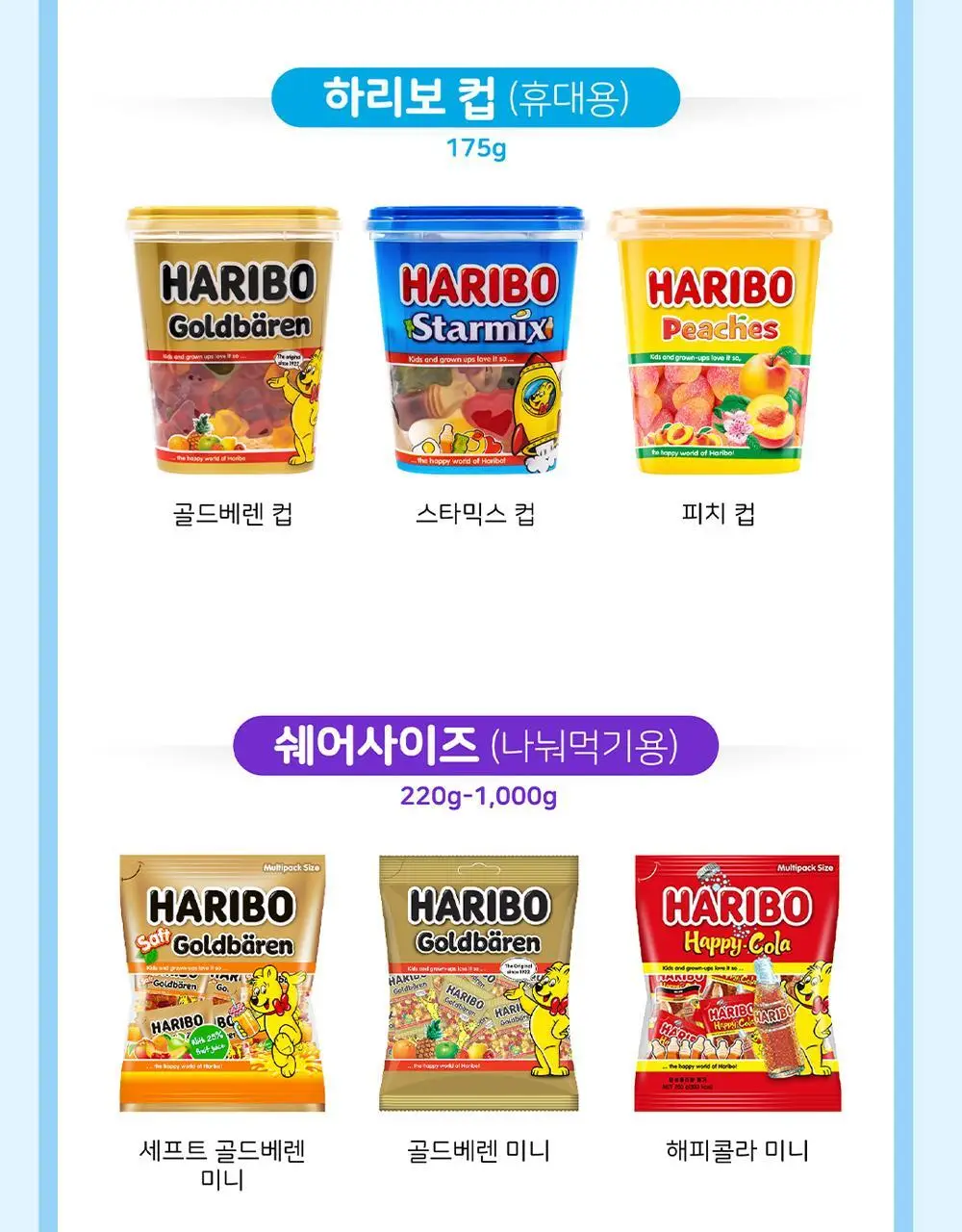 하리보 컵 175g 3종 택1 상세페이지 9