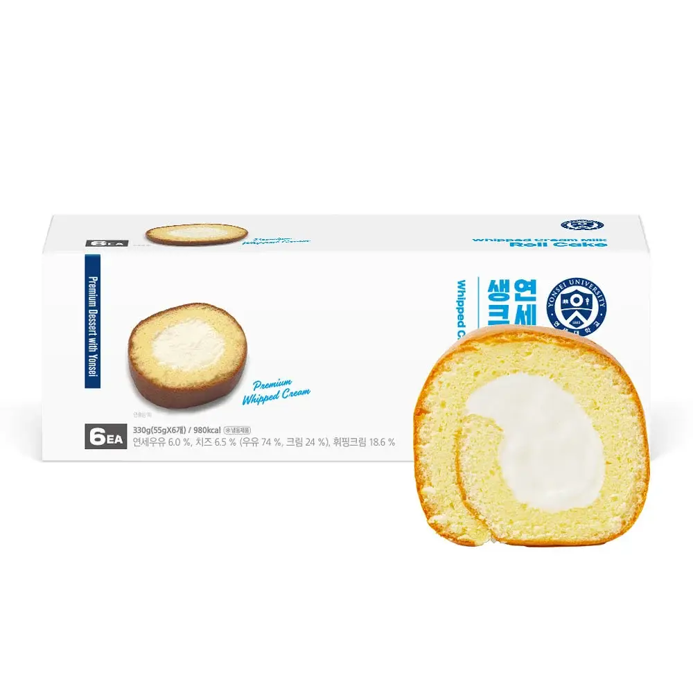 연세우유 생크림우유롤 55g 6입 x 1팩