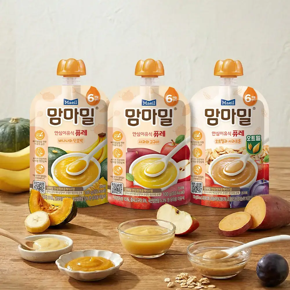 맘마밀 안심이유식 6개월 100g 10팩 3종 골라담기 택1