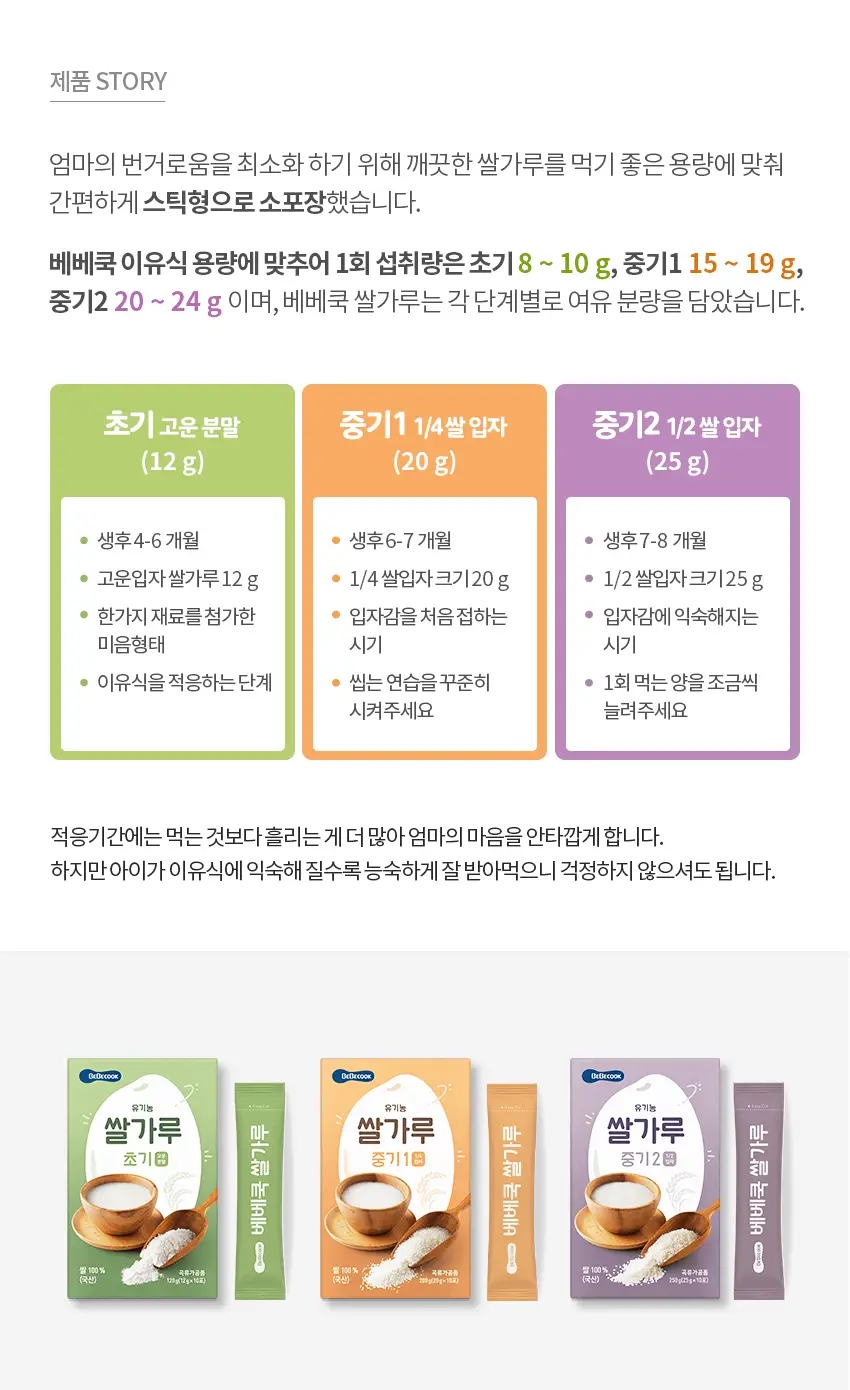 베베쿡 유기농 쌀가루 초/중기 1박스 3종 택1 상세페이지 4