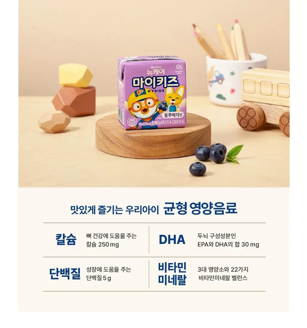 뉴케어 마이키즈 어린이 영양음료 150mlx24팩 (초코/딸기/밀크/바나나/블루베리 중 1) 상세페이지 94