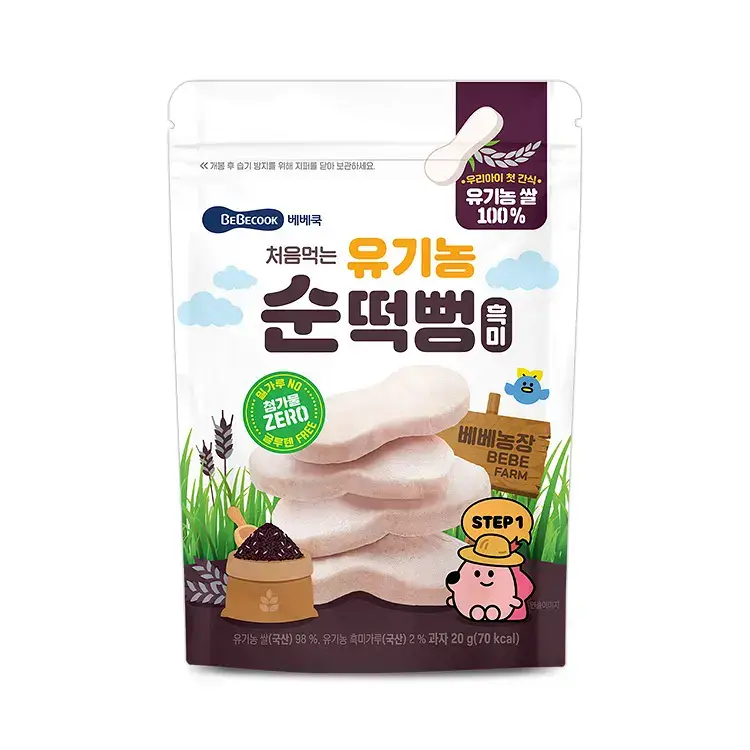 베베쿡 처음먹는 유기농 순떡뻥 1개(20g) 2종 택1