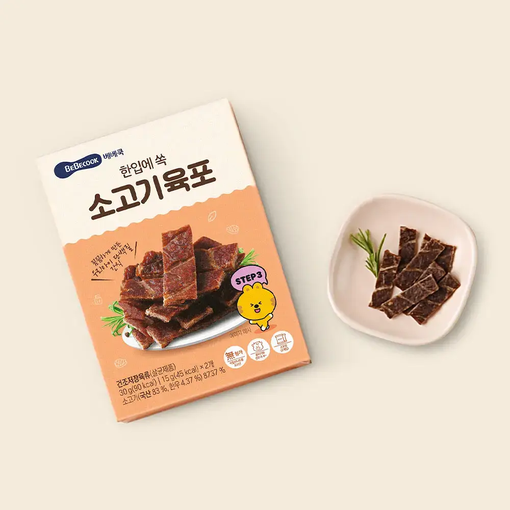 베베쿡 한입에 쏙 육포 1개 (30g)