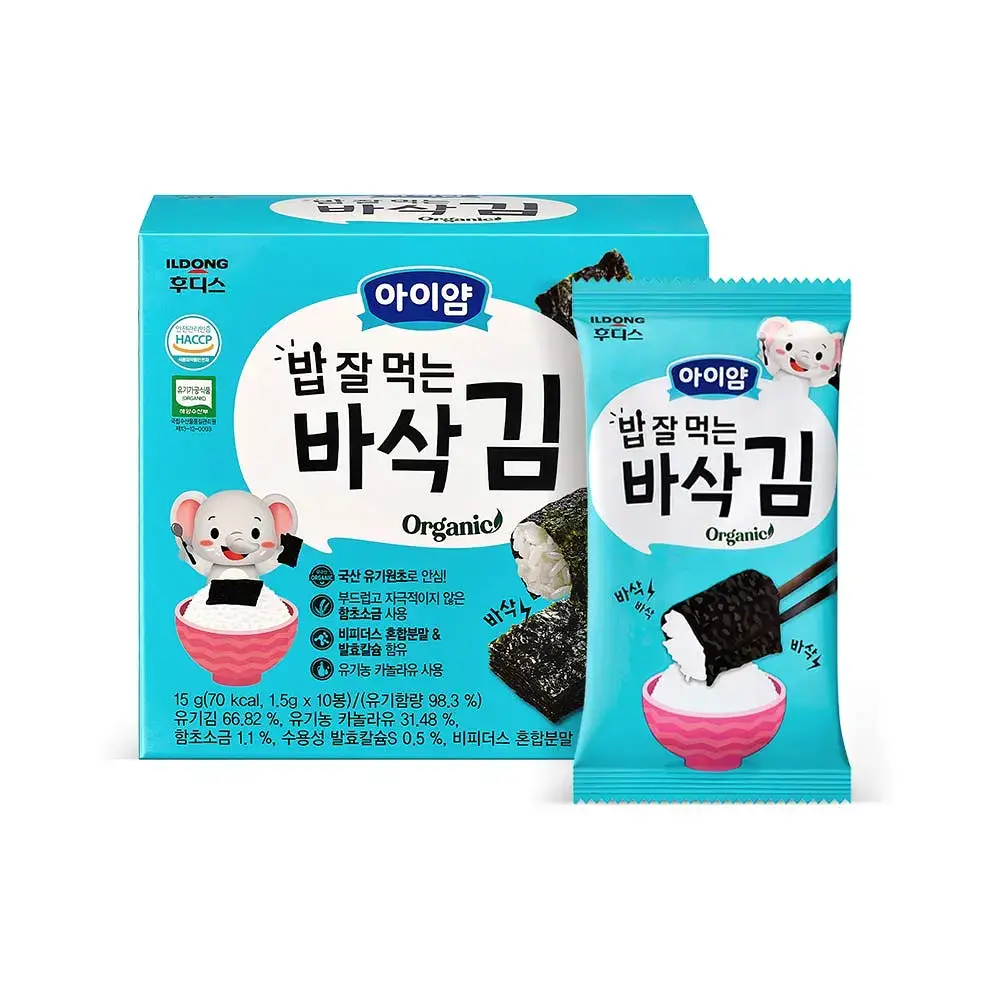 아이얌 밥 잘 먹는 바삭 김(1.5g*10봉) 1/6/12입