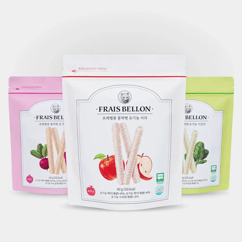 프레벨롱 롱떡뻥 40g 3종 (유기농 사과/비트/시금치)