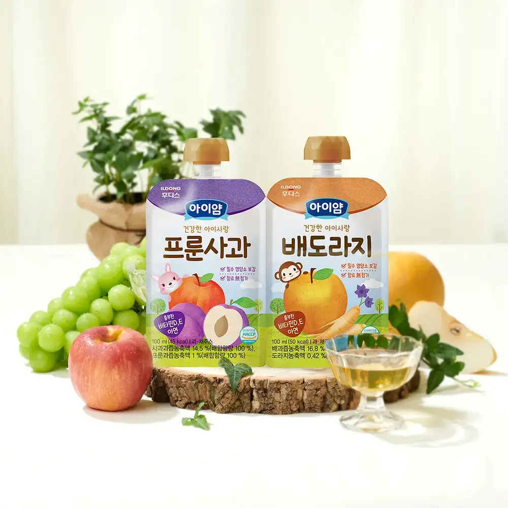 후디스 아이얌 건강한 아이사랑 주스 100ml 2종 (배도라지/프룬사과)