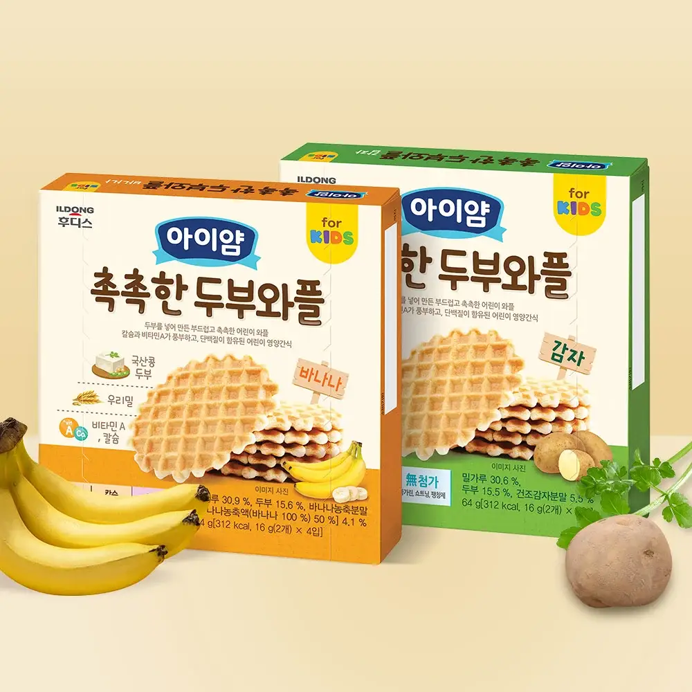 후디스 아이얌 촉촉한 두부와플 2종(바나나/감자) 중 택1