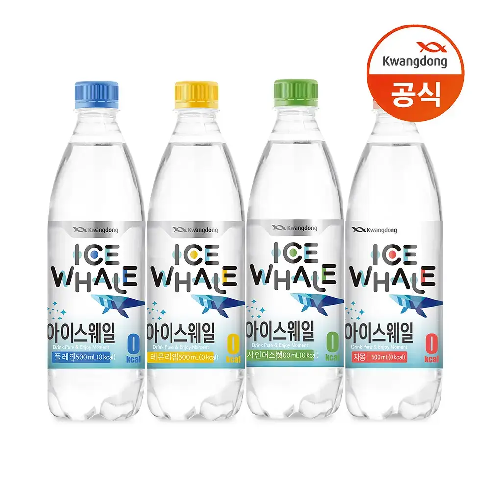 아이스웨일 탄산수 500ml 20+20입 (플레인/레몬라임/샤인머스캣/자몽)