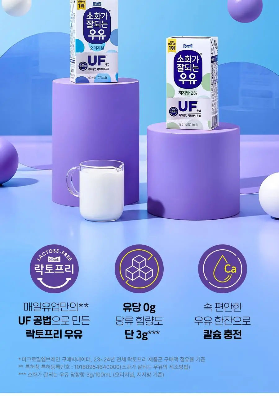 소화가 잘되는 우유 190ml 24팩 5종 택 1 상세페이지 8