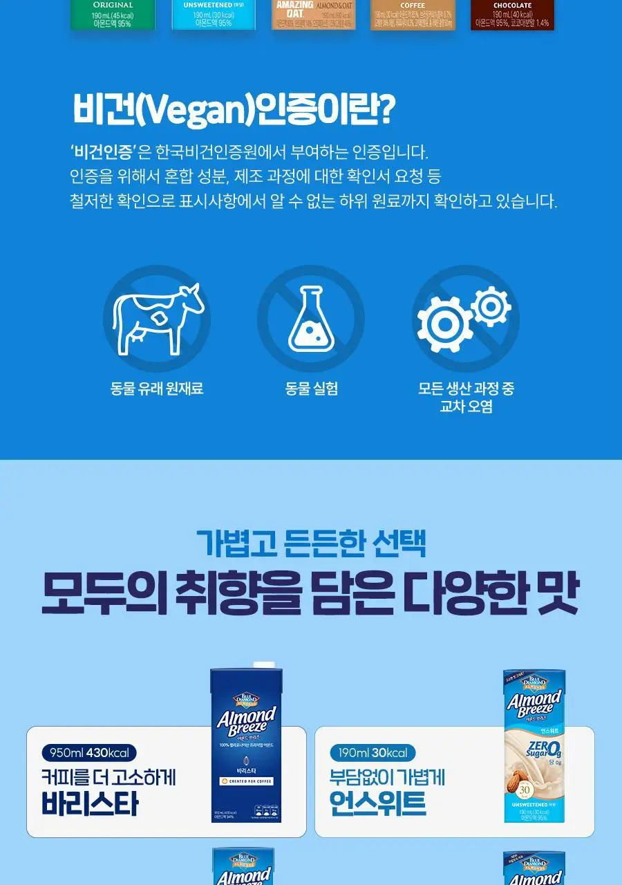 아몬드브리즈 190ml 24팩 6종 택1 상세페이지 23