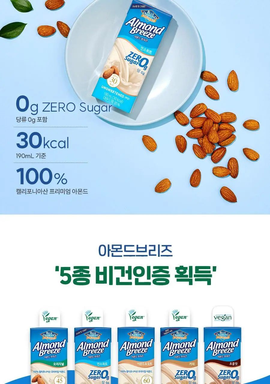 아몬드브리즈 190ml 48팩 5종 택1 상세페이지 14