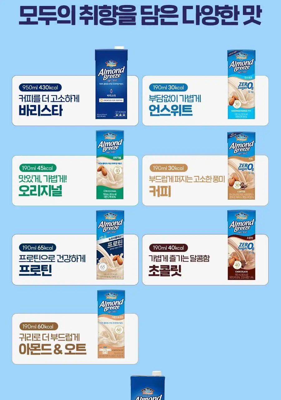 아몬드브리즈 190ml 48팩 5종 택1 상세페이지 34