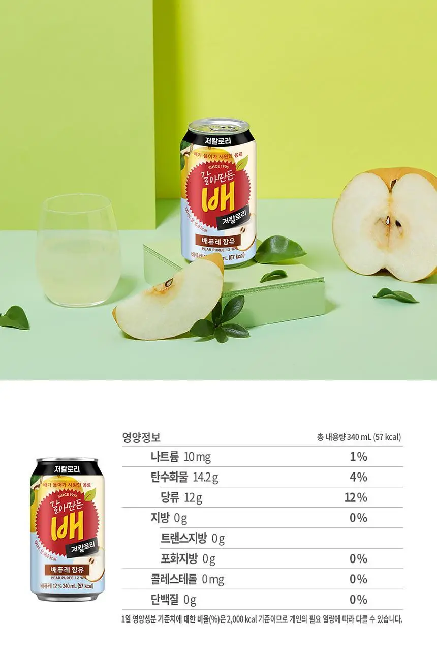 갈아만든 배 저칼로리 340ml 24입 상세페이지 8