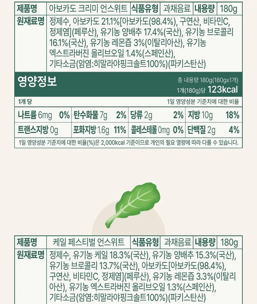 그린닷츠 언스위트 스무디 12팩 4종 택1(펌킨/비트/아보카도/케일) 상세페이지 59