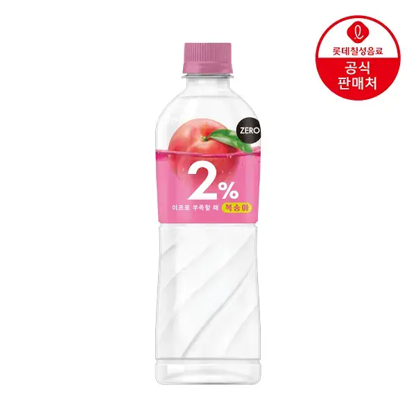 롯데칠성 2%부족할때 제로 복숭아 500ml 24페트