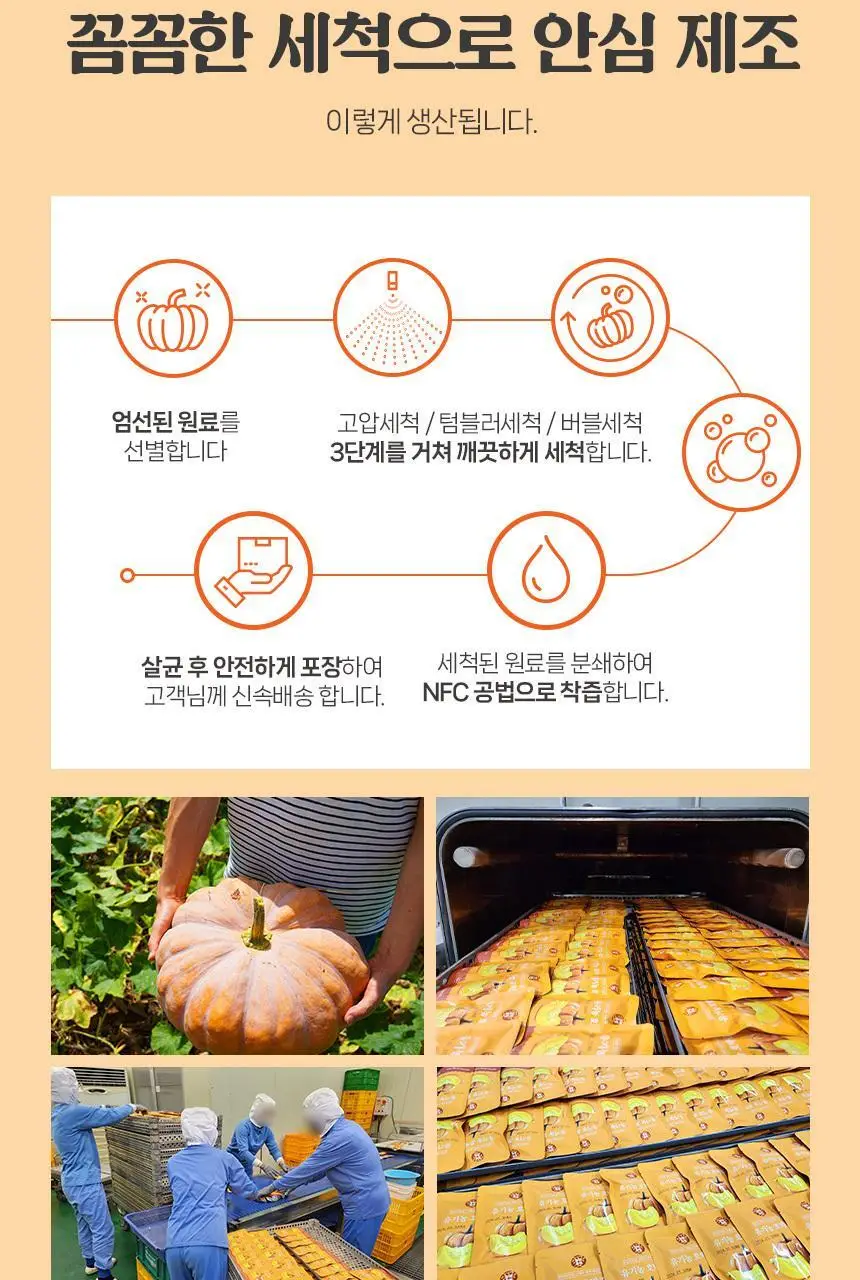 몸애쏙쏙 유기농 호박즙 100ml 30개입 상세페이지 9