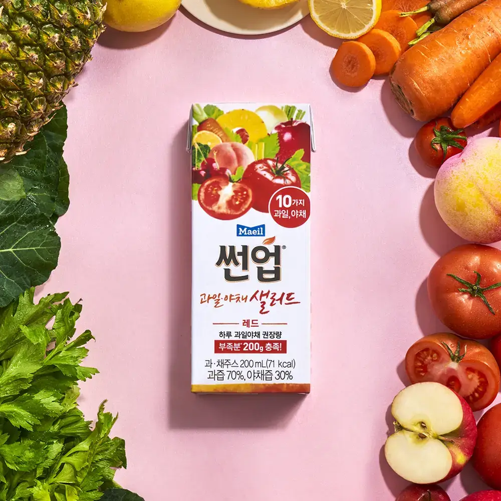 썬업 과일 야채샐러드 레드 200ml x 24팩