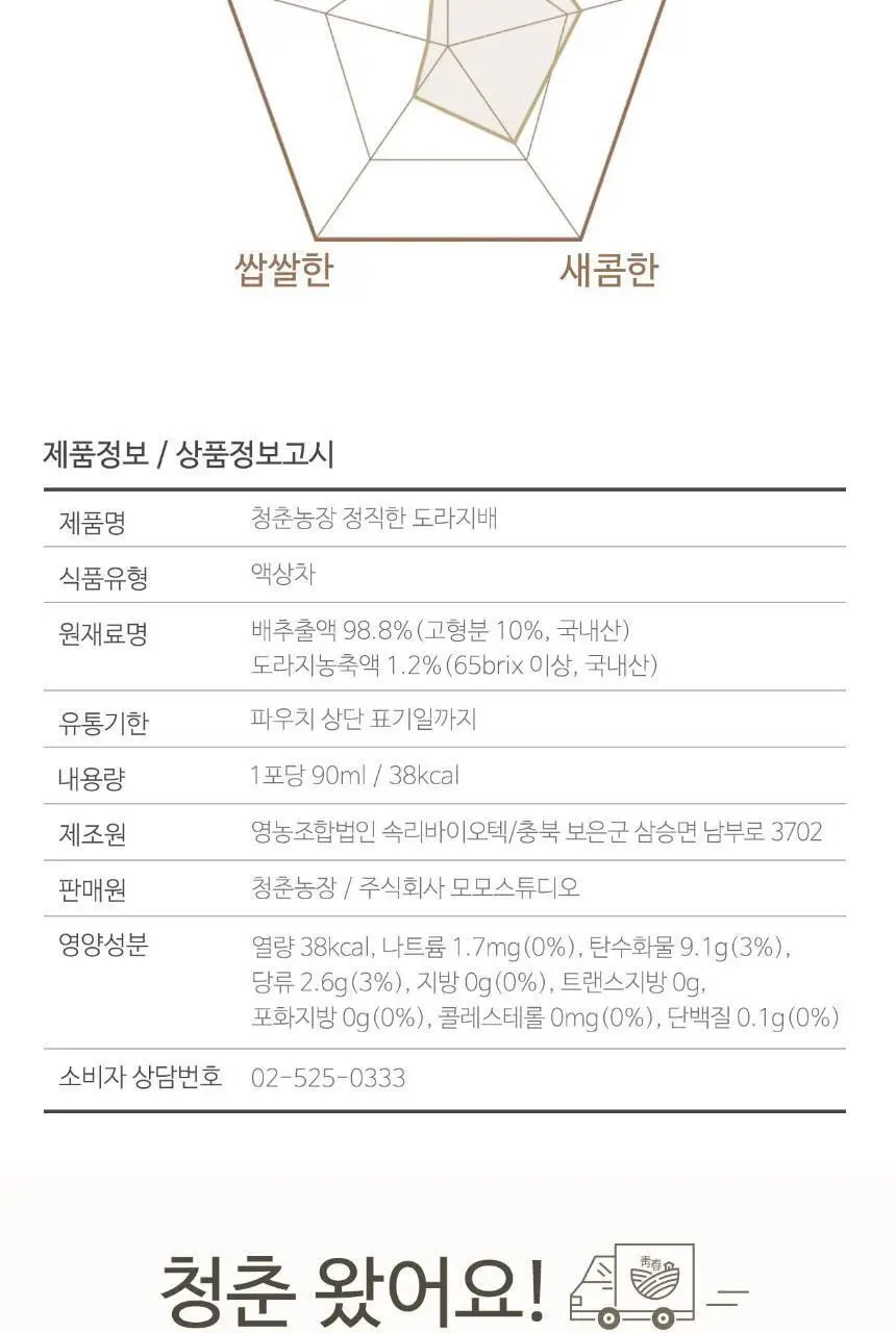 청춘농장 과일/야채즙 9종 중 선택 상세페이지 8