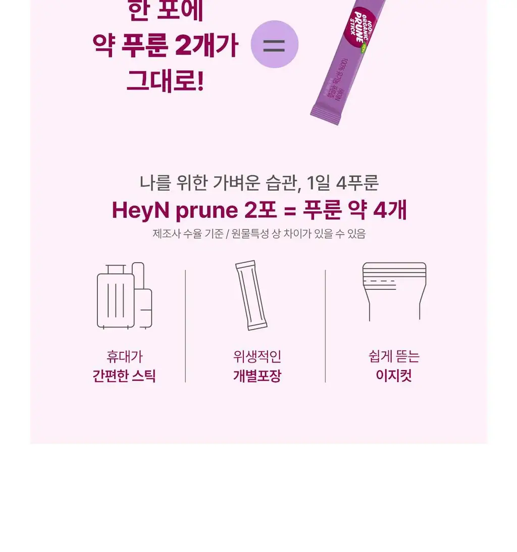 헤이N 100% 유기농 푸룬즙 20ml 14포 상세페이지 14