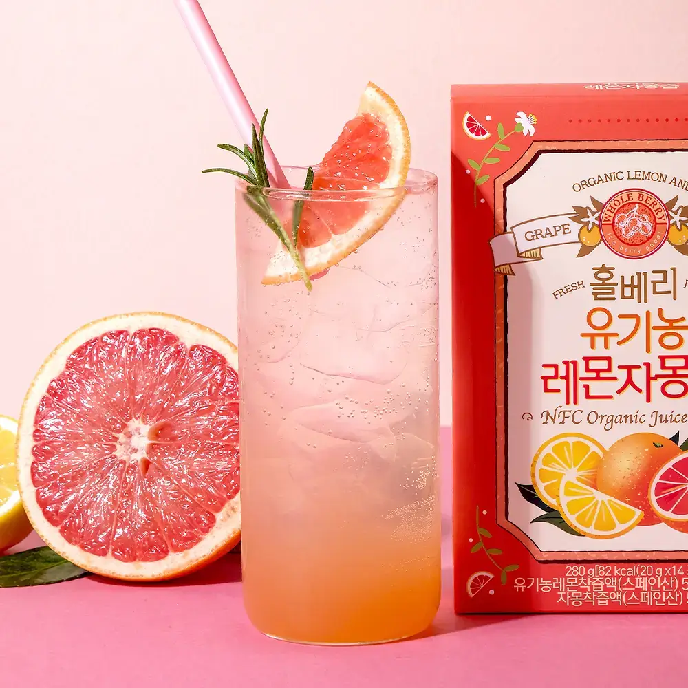홀베리 유기농 레몬자몽즙 20g 14포 2박스