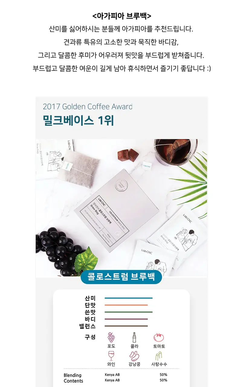 랩씨앤씨 콜로스트럼 커피 브루백 Brew Bag 6티백 상세페이지 24